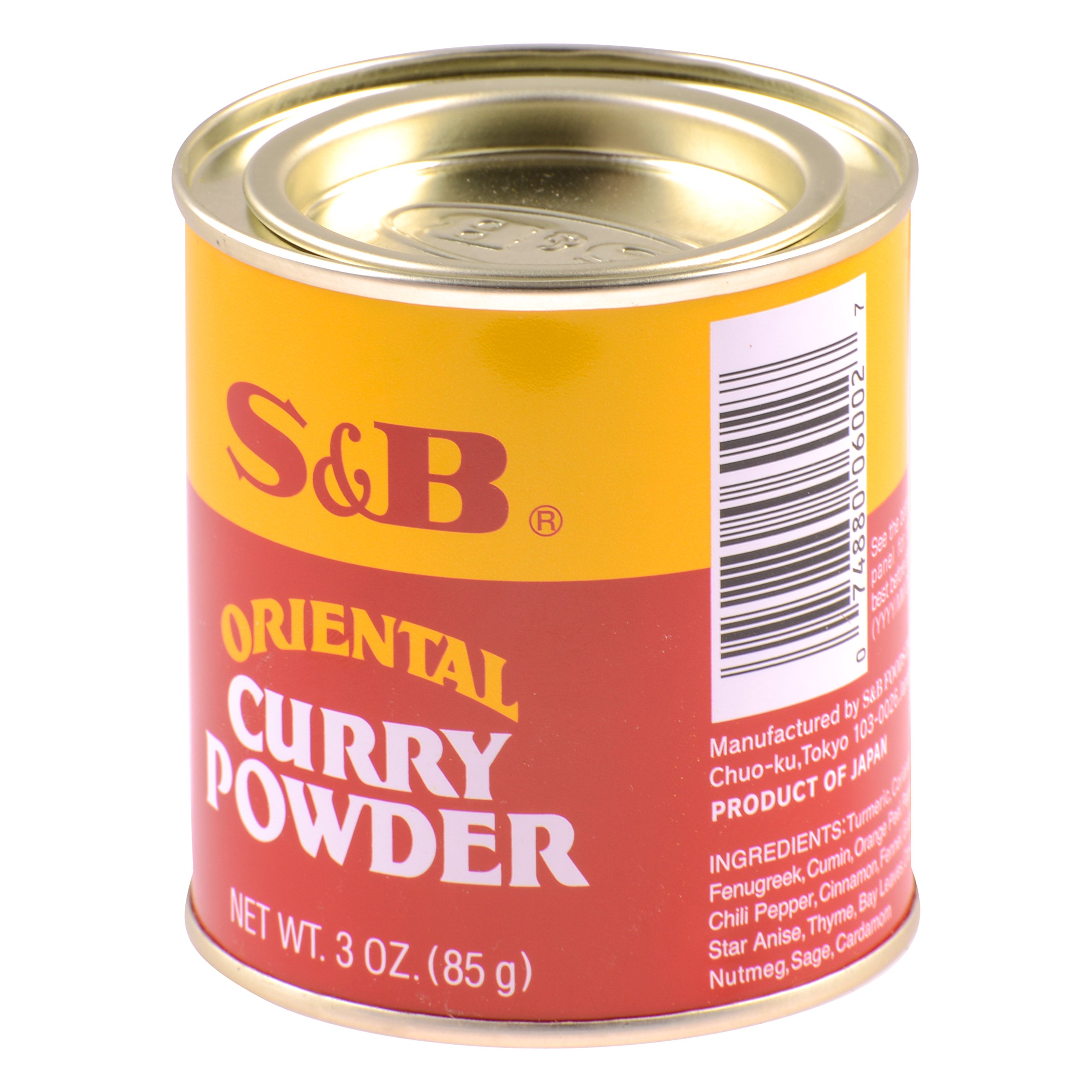 S&B Curry Powder Oriental for Cooking, Spicy Flavor, Perfect for Indian Cuisine, 3 Oz, Easy to Use, Versatile Seasoning